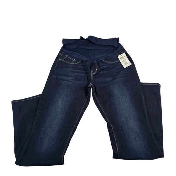 Signature by Levi Strauss & Co. Gold Label Denim - Signature by Levi Strauss Maternity Bootcut Jeans Dark Wash Blue Sz L 816540003